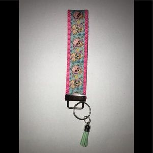 Sugar skull key fob